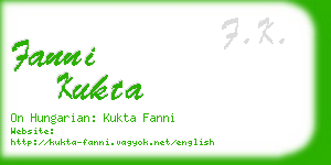 fanni kukta business card